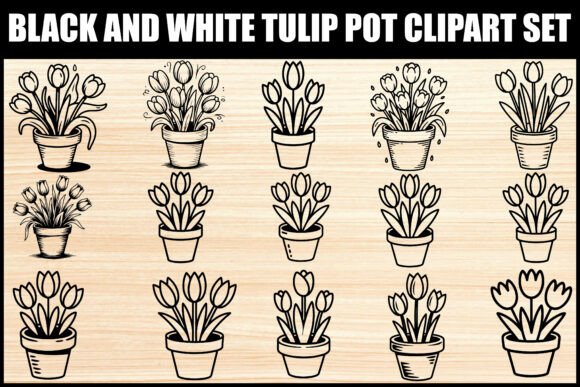 Black and White Tulip Pot Clipart: A Practical Guide to Formats, Uses, and Design Flexibility