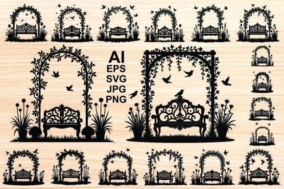 Black Silhouette Garden Benches: Integrating Ornamental Design into Outdoor Landscapes
