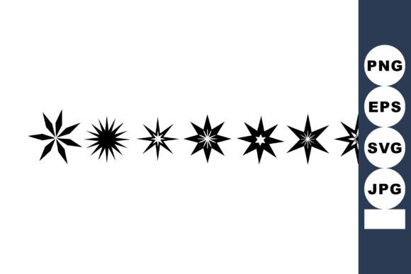 Black Star Shapes: Bold Vector Assets