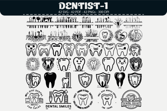 Dentist Vector Clipart – 42 Designs: A Practical Guide for Dental Professionals and Crafters