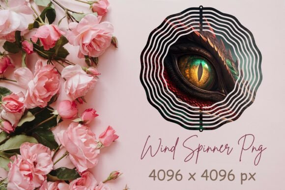 Dragon Eye Wind Spinner PNG for Crafts