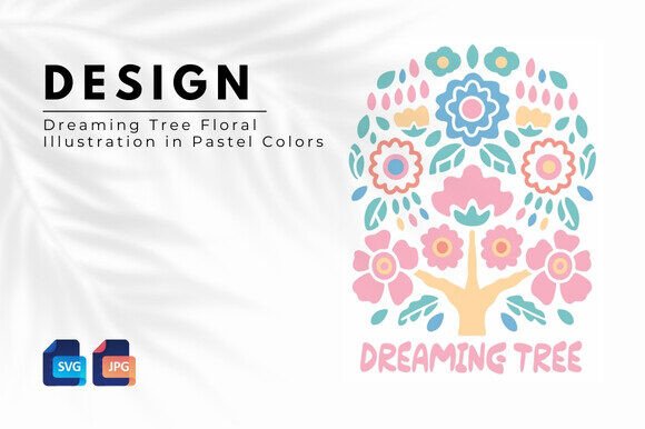 Evaluating the Dreaming Tree Floral Illustration in Pastel Design