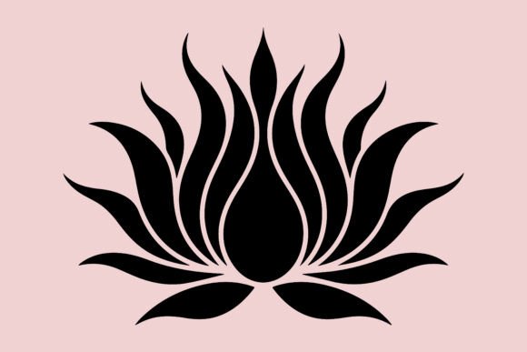 Floral Lotus Bundle: Elevating Design with Elegant Black Lotus Silhouettes