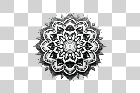 Integrating Black and White Mandala Art Png into Creative Workflows