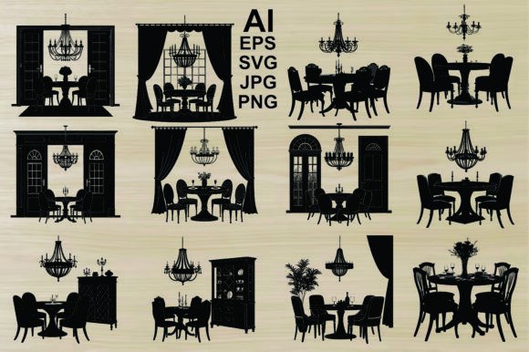 Integrating the Dining Silhouette Vector Art Bundle into Professional Design Workflows
