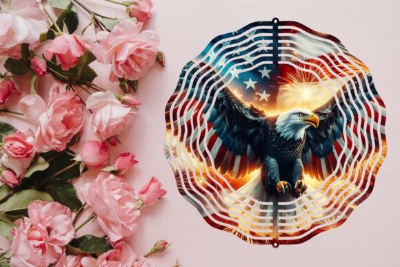 Integrating the Patriotic Eagle Wind Spinner PNG into Your Creative Workflow