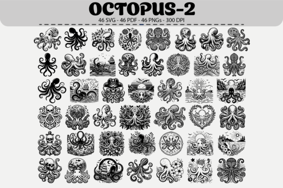 Octopus SVG Pack – 46 Designs: A Comprehensive Guide for Digital Creators