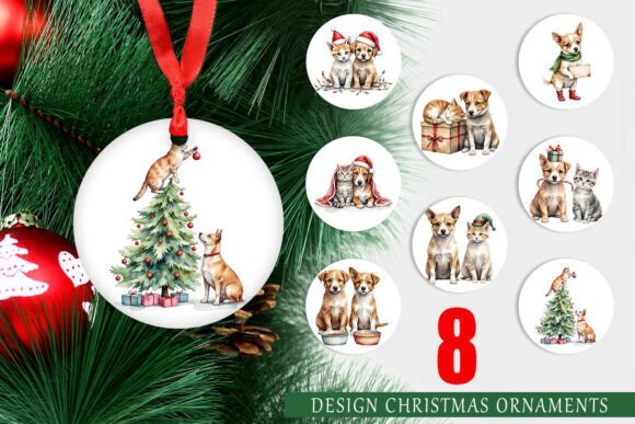 Ornament Festive Pets: Bringing Holiday Cheer to Your Christmas Tree with Printable Designs