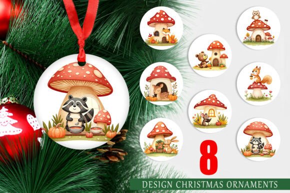 Ornament Mushroom Forest Friends: A Guide to Printable Christmas Designs