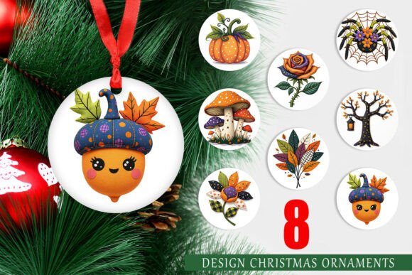 Ornament Patchwork Halloween Botanicals Guide
