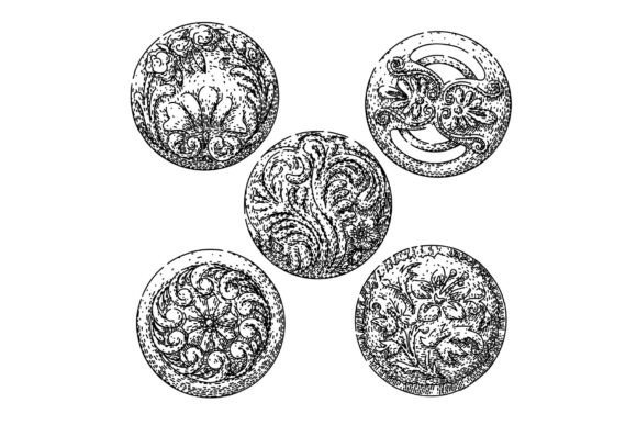 Ornate Metal Button Set Sketch Hand Draw: A Guide to Quality and Application