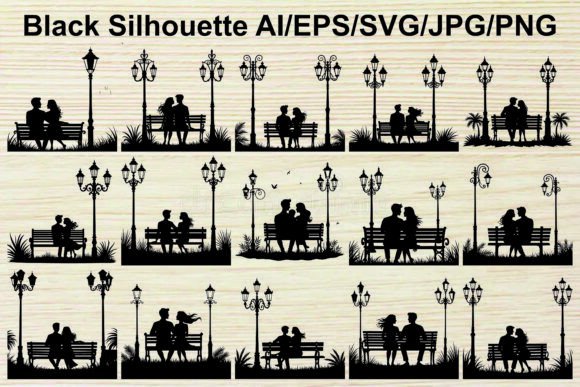Park Bench Couple Silhouettes Collection: A Practical Guide for Designers and Creators