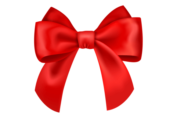 Ribbon Knot: Red Silk Bow for Wrapping Presents and Premium Holiday Packaging