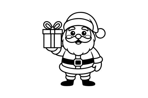 Santa Claus with Gift Coloring Page: A Guide for Holiday Activities