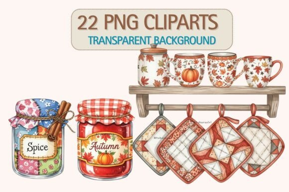 Strategic Branding with Autumn Cozy Kitchen Elements Clipart