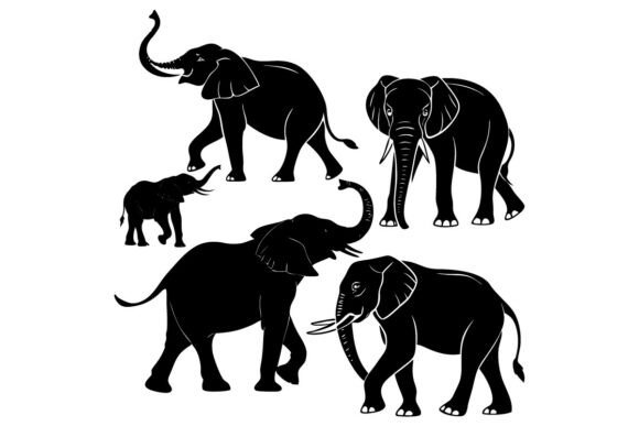 The Artistic Power of African Bush Elephant Silhouettes