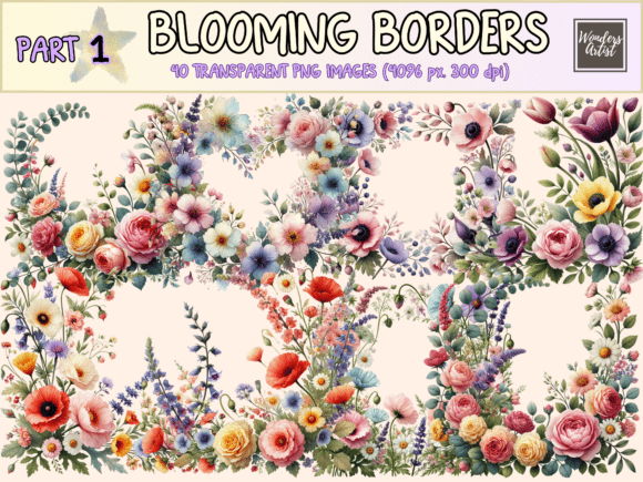 Transform Your Designs with Blooming Borders Clipart