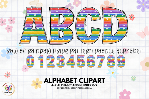 Unleash Your Inner Artist with the Rainbow Pride Doodle Alphabet