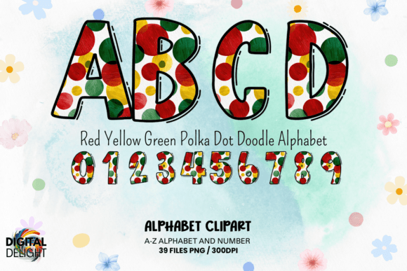 Unleash Your Inner Artist with the Red Yellow Green Polka Dot Alphabet
