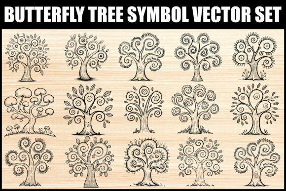 Unleashing Creativity with the Whimsical Butterfly Tree Vector Set: A Guide to Fantasy-Inspired Design