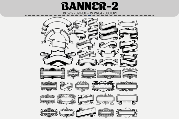 Vintage Banner Clipart – 39 Designs: Elevating Your Creative Projects with Timeless Elegance